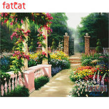 FATCAT 5D DIY Diamond Painting Garden view Full Square Round Drill natural scenery Mosaic Diamond Embroidery Sale Decor AE2016 2024 - buy cheap