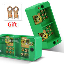 Connection Distribution Box 2-in 6-out Three phase Green Terminal Block Row Junction Metering Box Part Line 2024 - buy cheap