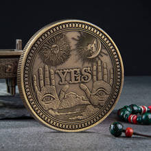 Moneda conmemorativa de Metal para niños y adultos, moneda gótica, sí, sin letras, juguetes clásicos para trucos de magia 2024 - compra barato