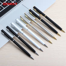 GENKKY Metal Ballpoint Pen Set Rotating Metal Old Oil Pens For School Stationery Ball Pens High Quality Ink Colors Black Blue 2024 - buy cheap