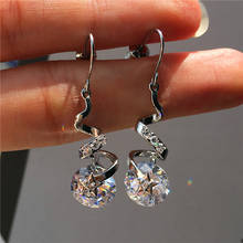 Luxury Fashion Women Round & Star Drop Earrings Vintage Silver Color Wedding Jewelry Long Dangle Earrings 2024 - buy cheap