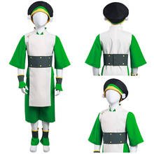 Fast Delivery Avatar: The Last Airbender Toph hengfang Cosplay Costume Kids Children Vest Pants Outfits Halloween Carnival Suit 2024 - buy cheap