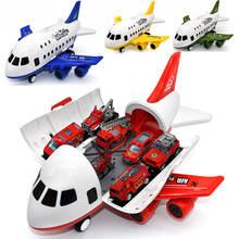 Avião de brinquedo de tamanho grande, pista de inércia, helicóptero, modelo de passageiro, avião com forro de ar, carro de liga, brinquedo infantil 2024 - compre barato