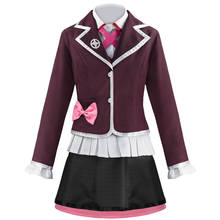 Disfraz de Danganronpa, conjunto completo de uniforme de Anime, camisa + chaqueta + falda de Utsugi Kotoko, ropa para fiesta de Halloween 2024 - compra barato