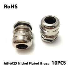 Waterproof Cable Glands IP68 Nickel Plated Brass M8 M10 M12 M14 M16 M18 M20 M22 M24 M25 2024 - buy cheap