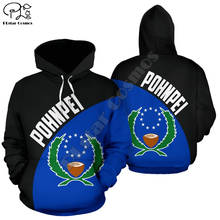 Chándal con estampado de bandera de un país isla para hombre y mujer, sudadera con capucha y estampado de Pohnpei, cultura polinesiana, estilo Retro, Harajuku 3, A30 2024 - compra barato