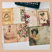 16Sheets Elegant Lady Background Material Paper Junk Journal Sticker Decoration DIY Scrapbooking Old Book Page Craft Paper 2024 - buy cheap