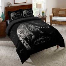 Print 3d Panther Lion Tiger Bedding Sets Super King Full Kid Duvet Cover Set Pillowcase Animal Bedroom Comforter Set Queen Size 2024 - buy cheap