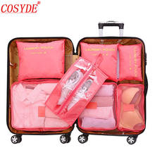 7pcs/set All For Travel Bags Organizer The Suitcases Storage Bag Polyester Travel Organizer Luggage Clothing Cubes Packing Bags 2024 - buy cheap