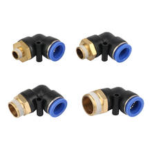 Jardín 1/4 "3/8" 1/2 "3/4" "rosca macho 16mm interfaz de tubería codo de 90 grados conector de agua Acoplamiento de tubería de aire neumático 2024 - compra barato