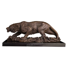 Bronze Tiger Statue Wild Animal Tigress Sculpture Chinese Zodiac Wildlife Art Business Gift Office Decor Large 2024 - buy cheap