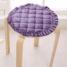 Cojín de asiento redondo para silla, almohadilla de estilo coreano, 30/35/40/45/50cm, taburetes de franela antideslizantes, Coussin, envío directo 2024 - compra barato