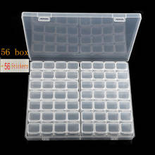 56 Slots Grids Storage Sticker Box Tool Diamond Painting Embroidery Accessories Bead Organizer Storage Case Container 2024 - buy cheap