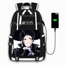 Mochila escolar anime bungou stray dog, bolsa para laptop, viagem, para estudantes e adultos 2024 - compre barato