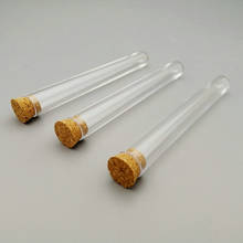 24 tubos plásticos transparentes do teste dos pces 12x100mm com rolhas, garrafa dos doces da festa com parte inferior redonda, frascos de sal do banho 2024 - compre barato
