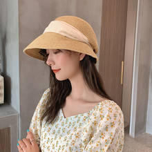 Chapéu de verão para mulheres, chapéu de palha, chapéu de sol feminino, chapéu de praia, aba larga, upf uv, boné empacotável para viagens, 2020 2024 - compre barato