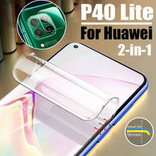 2in1 for huawei p40 lite case Hydrogel p40lite nova 6 se 7i full cover cases Film p 40 i7 coque Soft with camera lens Not Glass 2024 - buy cheap