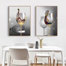 Modern Abstract Wine Glass Art Canvas Paintings Poster and Print Wall Art Pictures for Living Room Decor (No Frame) 2024 - buy cheap