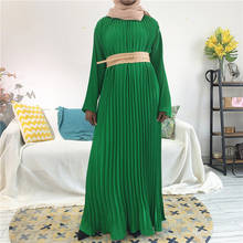 Abaya Dubái Turquía-vestido musulmán plisado para mujer, ropa islámica, túnica larga, vestido De mujer musulmán, F2797 2024 - compra barato