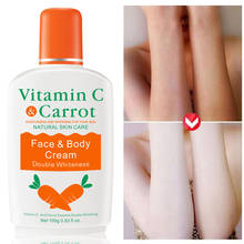 Отбеливающий крем для лица с витамином C, морковь, отбеливающий увлажняющий лосьон для тела, крем для осветления кожи 2024 - купить недорого