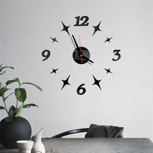 Новинка DIY настенные часы 3D зеркальная поверхность наклейка домашний офис Декор Часы Самоклеящиеся бесшумные подарки и поделки #3D11 2024 - купить недорого