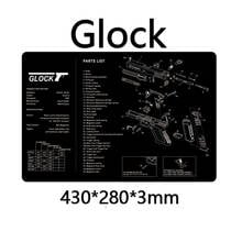 Коврик для чистки пистолета для Glock M9 Sig P226 P229 P220 HK USP винтовки пистолета Смит инструмент для ремонта и строительства Armorers Настольный коврик для мыши 2024 - купить недорого