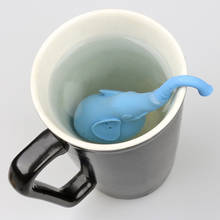 Милый инфузер для чая в виде слона, мультяшное ситечко для чая, фильтр для листьев и трав, чайные пакетики, аксессуары для рассеивания шариков 2024 - купить недорого