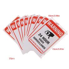 10pcs/lot Waterproof PVC CCTV Video Surveillance Security Sticker Warning Signs Drop Shipping Support 2024 - buy cheap