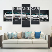 Pintura en lienzo para decoración del hogar, cuadro Modular de Nissan Z, arte de pared, carteles e impresiones para decoración de sala de estar, 5 paneles 2024 - compra barato