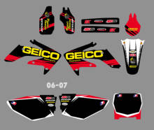 GRAPHICS & BACKGROUNDS DECALS STICKERS Kits for Honda CRF250 CRF250R 2006 2007 CRF 250 R 250R 2024 - buy cheap