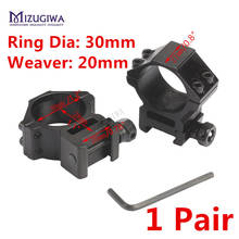 MIZUGIWA Scope Mount 30mm Rings Weaver 20mm Picatinny Rail For Optics Sight Pistol Airsoft Accessories Hunting Caza 2024 - buy cheap