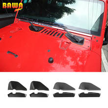 BAWA Car Front Rear Windshield Wiper Arm Blade Decoration Base Cover Kit Exterior Accessories For Jeep Wrangler JK 2007-2017 2024 - buy cheap