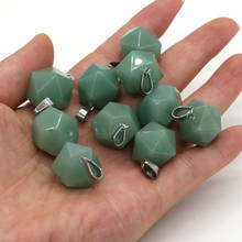 1Pcs Natural Stone Pendant Section Polygon Green Aventurine Pendant For Jewelry Making DIY Necklace Bracelet Earrings Accessory 2024 - buy cheap