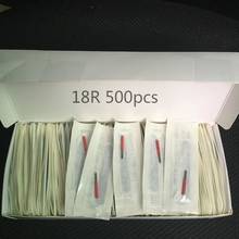 500pcs 17 18 19R  Round needles for manual pen Semi permanent makeup fog pen needle R18 microblading fog eyebrow tattoo blade 2024 - buy cheap