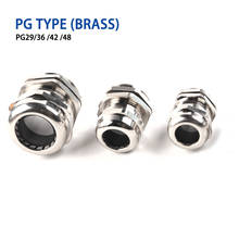 1pcs PG29 PG36 PG42 PG48 Brass nickel Metal waterproof cable glands Cable bushings connector for high quality cable 2024 - buy cheap