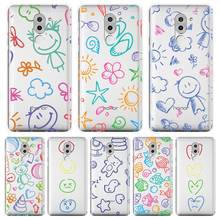 Funda de teléfono para Huawei Honor 6A, 4C, 5C, 6C Pro, corazón, sonrisa, Graffiti, funda trasera de silicona suave para Huawei Honor 4X, 5A, 5X, 6, 6X 2024 - compra barato