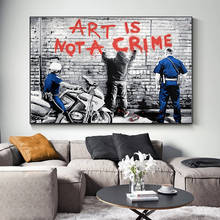 Street Graffiti Art Canvas Paintings ART IS NOT A CRIME Wall Picture Modern Poster and Prints Decoration For Home Living Room 2024 - buy cheap