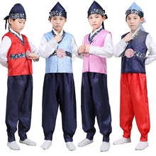 Hanbok roupa tradicional coreana para meninos festa de aniversário infantil dolbok roupas tradicionais masculinas roupas asiáticas 2024 - compre barato