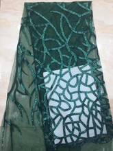 Tela de encaje de tul africano bordada, JIANXI.C-104306 de alta calidad con lentejuelas para vestido de novia 2024 - compra barato