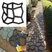 Hot Reusable Garden Paving Cement Brick Concrete Molds DIY Plastic Path Maker Manually Cement Brick Stone Road Molds 2024 - compre barato