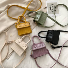 Women Mini Tote Bag 2020 New Crocodile Pattern Flip Messenger Crossbody Bag Female Simple Shoulder Bag Small Square Lady Handbag 2024 - buy cheap