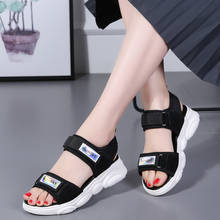 Summer New Sport Sandals Shoes for Women Outdoor Beach Sandals Shoes Woman Walking Flipflop Slipper Sneakers Heel High 4.5cm 2024 - buy cheap