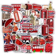 50Pcs London Red Bus Style Stickers For Scrapbooking Luggage Skateboard Laptop Phone Motorcycle Bicycle Graffiti Decal 2024 - buy cheap
