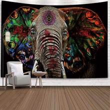 Simsant Psychedelic Elephants Tapestry Hippie Mandala Animal Art Wall Hanging Tapestries for Living Room Home Dorm Decor 2024 - buy cheap
