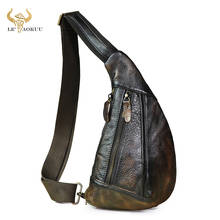 Mochila de peito masculina, de couro, vintage, de design, bolsa transversal de um ombro, 8807, venda imperdível 2024 - compre barato