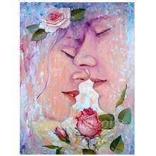 diy Diamond Embroidery romantic Couple,5D Diamond Painting Cross Stitch flower Lover Full square round drill kit bedroom decor 2024 - buy cheap