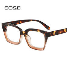 SO&EI Retro Square Women Glasses Frame Ins Popular Fashion Nail Eyewear Clear Lens Female Optical Eyeglasses Frame Men Glasses 2024 - buy cheap