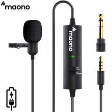 MAONO AU-100R Lavalier Lapel Microphone Omnidirectional Condenser Clip-on Mic With LED for recording, Condenser microphone, Lavalier microphone, conference Microphone 2024 - buy cheap