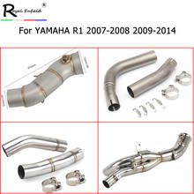 Slip On For Yamaha R1 YZF-R1 1998-2014 Motorcycle Exhaust Muffler Escape Modified Stainless Steel Connector Middle Link Pipe 2024 - buy cheap