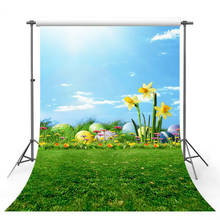 Fondo de primavera huevo hierba verde para recién nacido, telón de fondo para estudio fotográfico, vista de primavera para photobooth 2024 - compra barato